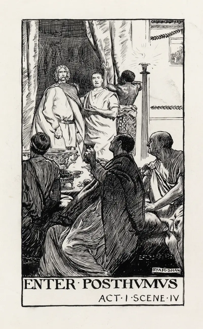 Cymbeline; Enter Posthumus Act I Scene IV av Byam Shaw