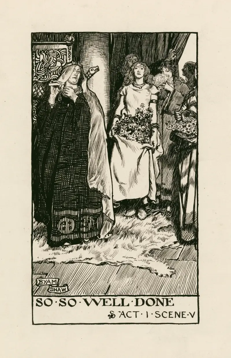 Cymbeline; So so well done akt I scen V av Byam Shaw