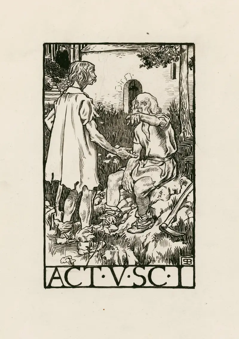 Hamlet, akt V scen 1 av Byam Shaw