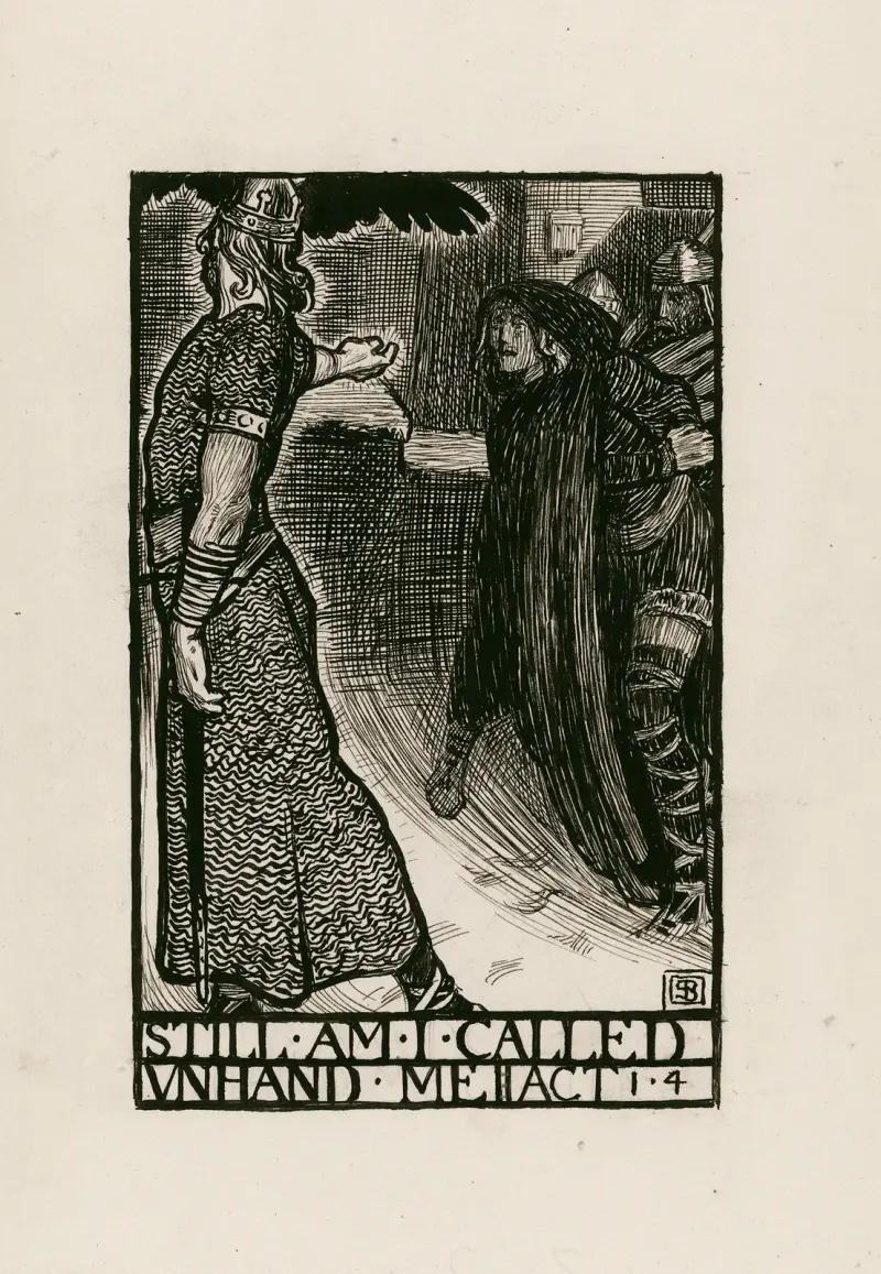 Hamlet; Still am i called unhand me Act I Scene IV av Byam Shaw