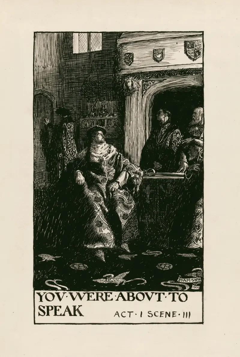Henrik IV, del 1; Ni skulle just tala akt I scen III av Byam Shaw