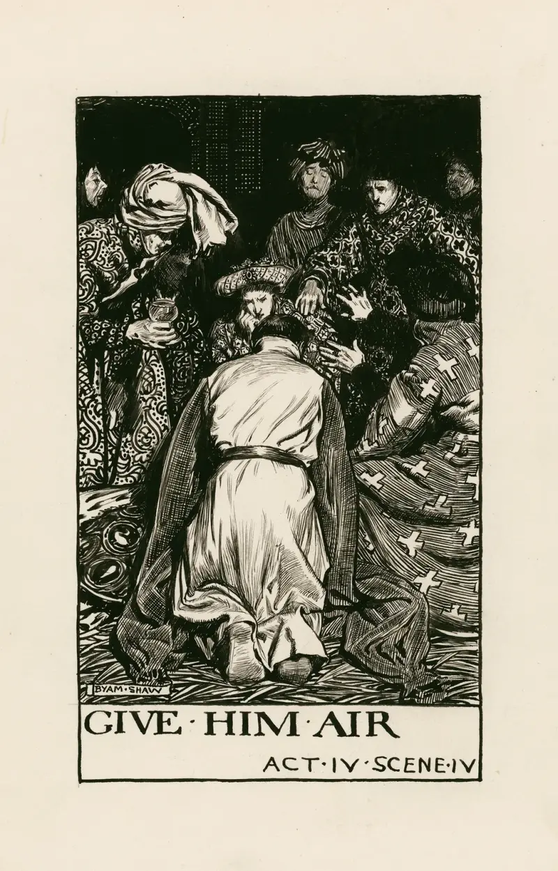 Henrik IV, del 2; Ge honom luft akt IV scen IV av Byam Shaw