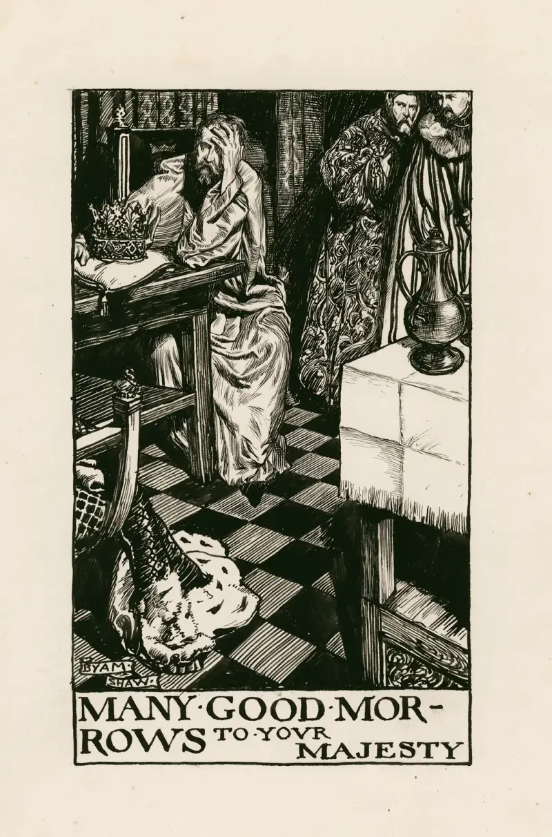 Henry IV, part 2; Many good morrows to your majesty Act III Scene I av Byam Shaw