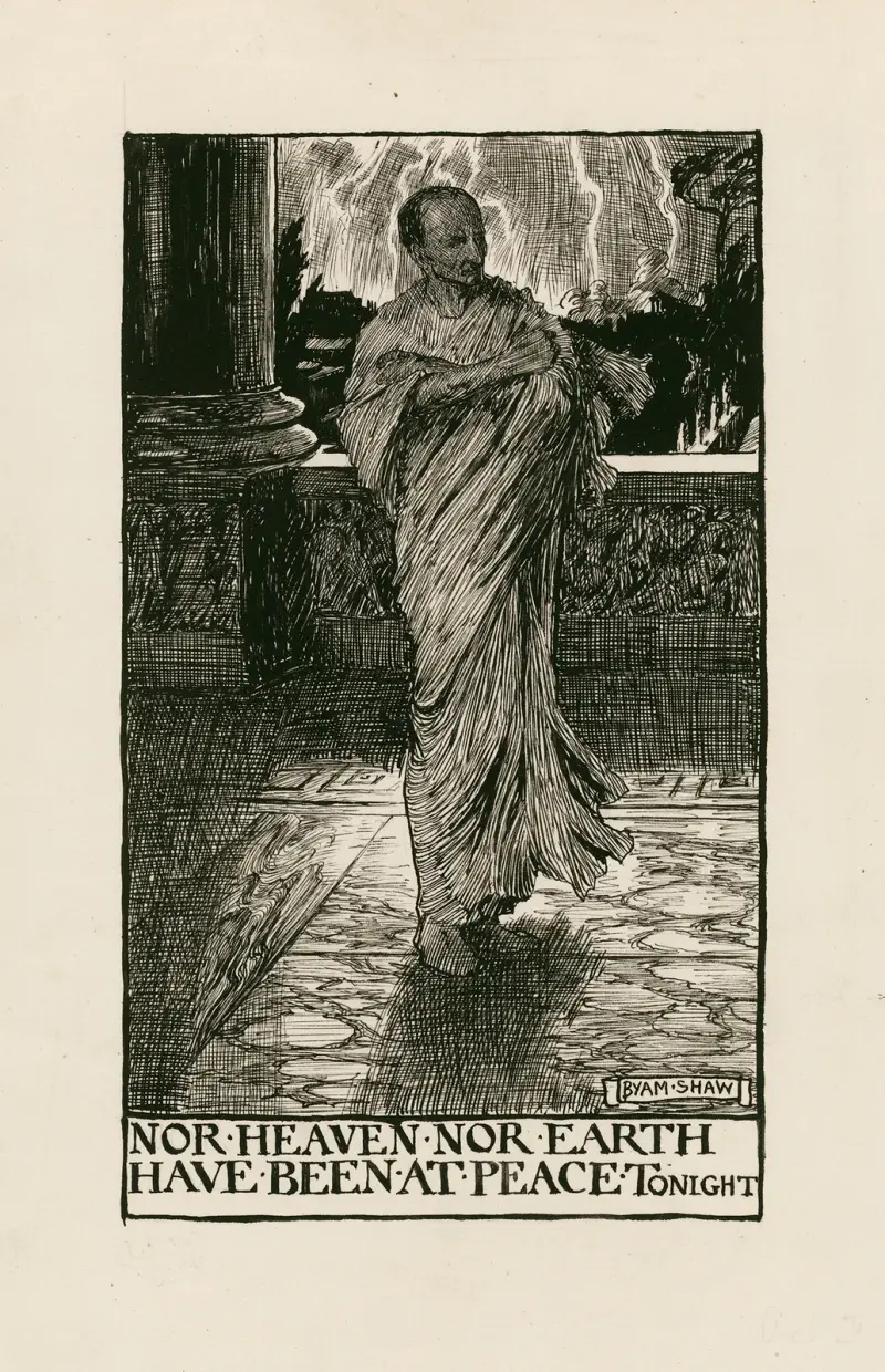 Julius Caesar; Nor heaven nor Earth have been at peace tonight av Byam Shaw