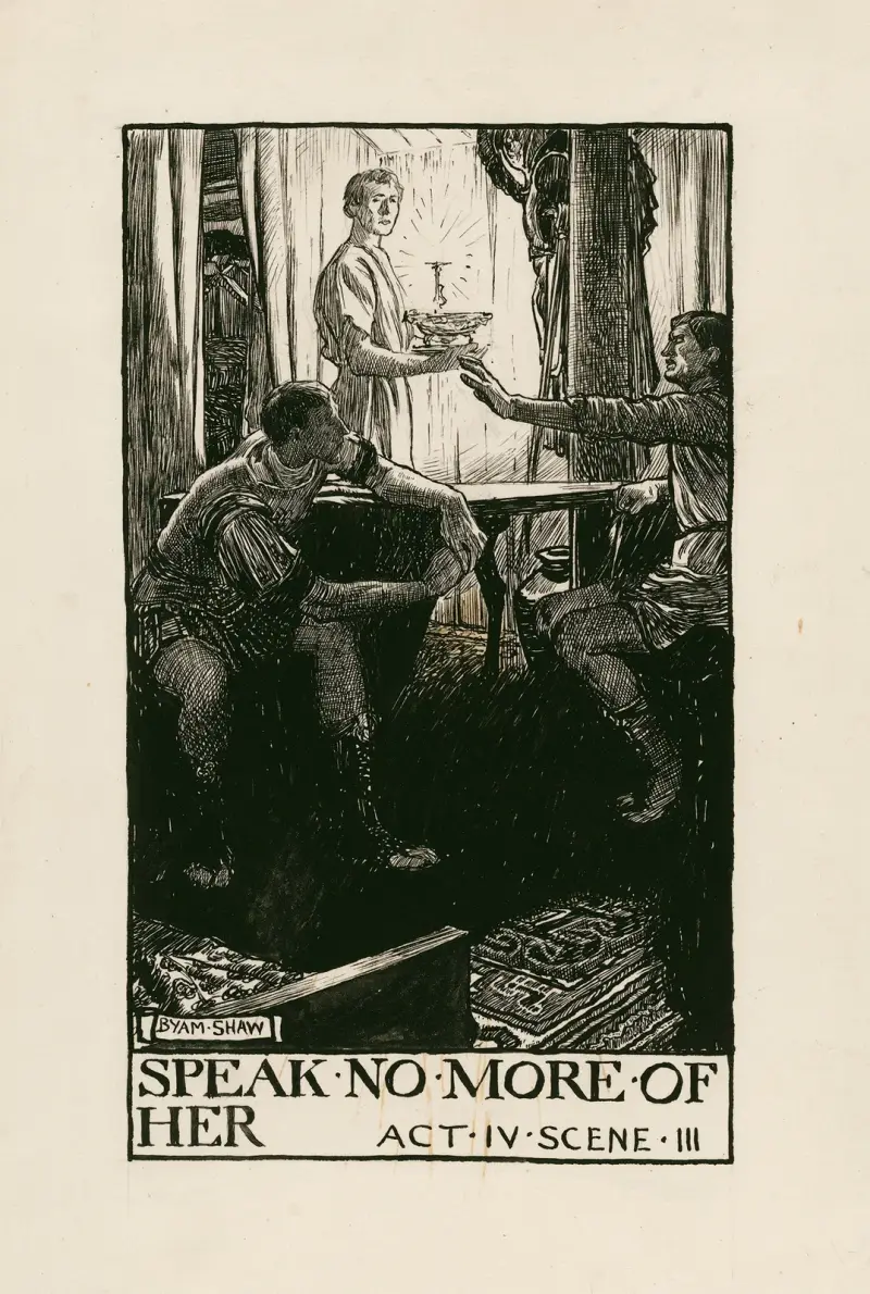 Julius Caesar; Tala inte mer om henne, akt IV scen III av Byam Shaw