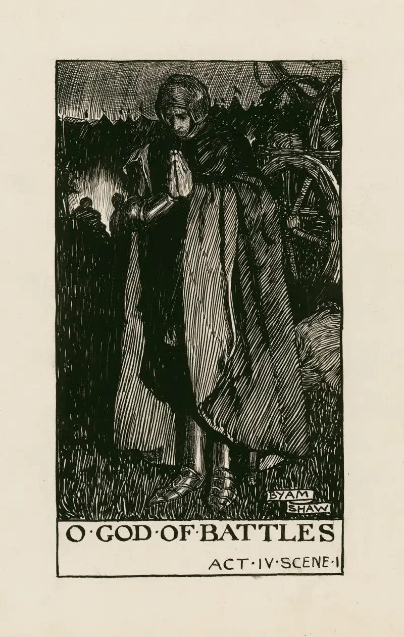 King Henry V; O God of battles Act IV Scene I av Byam Shaw