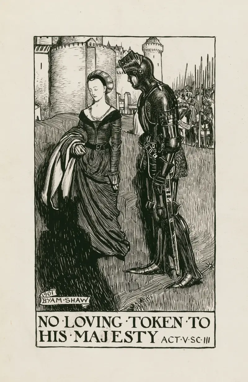 Jindřich VI., část 1.; Žádný projev lásky jeho veličenstvu, akt V., scéna III., Byam Shaw