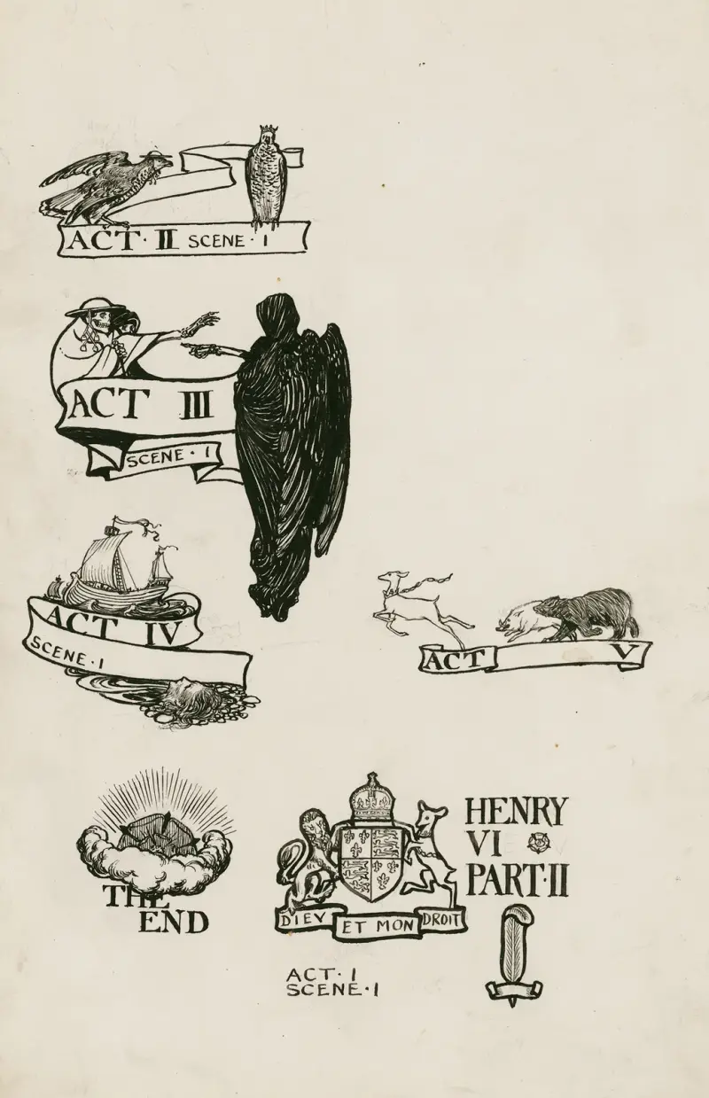 King Henry VI, part 2; Headings av Byam Shaw