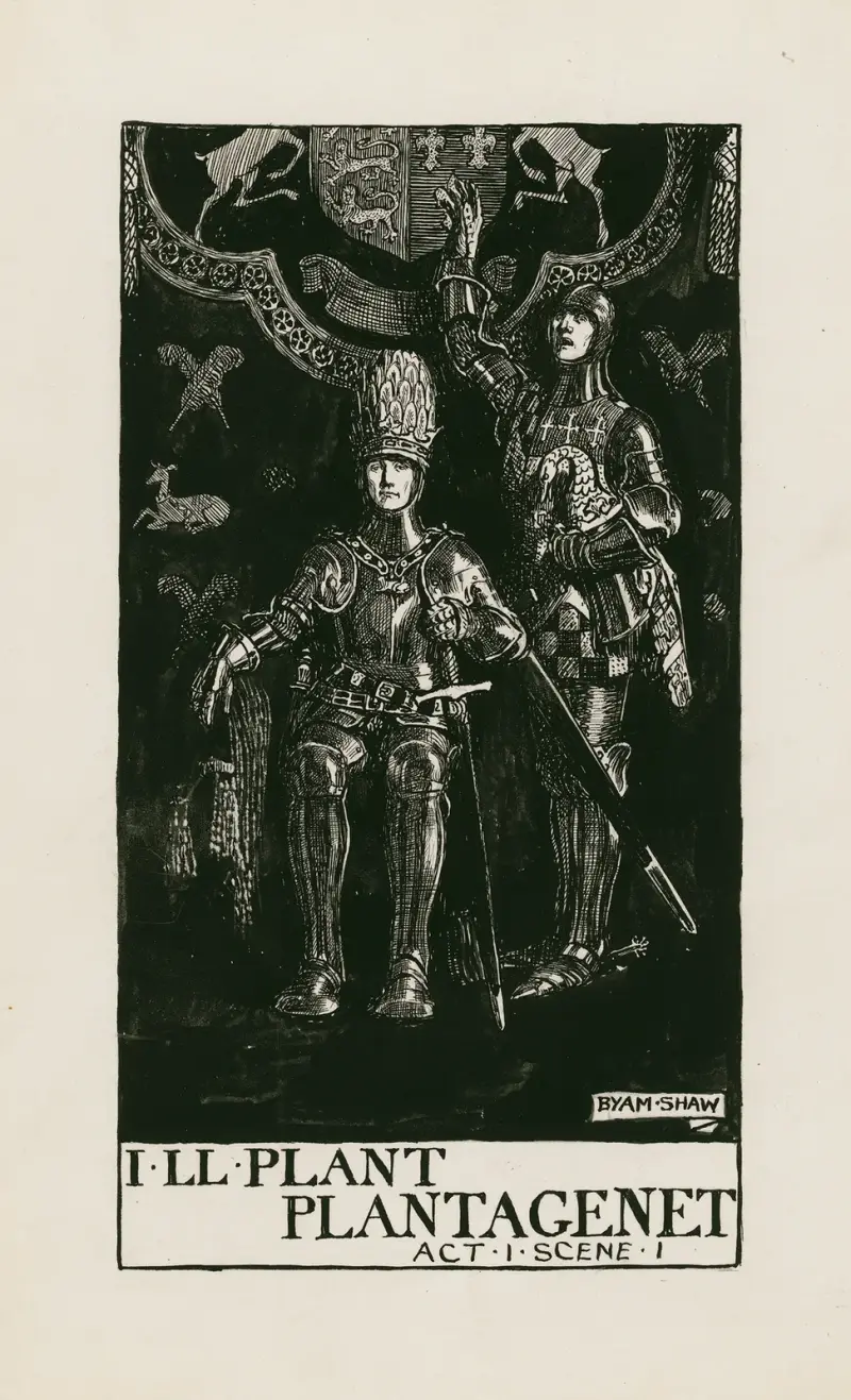 Kung Henrik VI, del 3; Jag planterar Plantagenet, akt I scen I av Byam Shaw