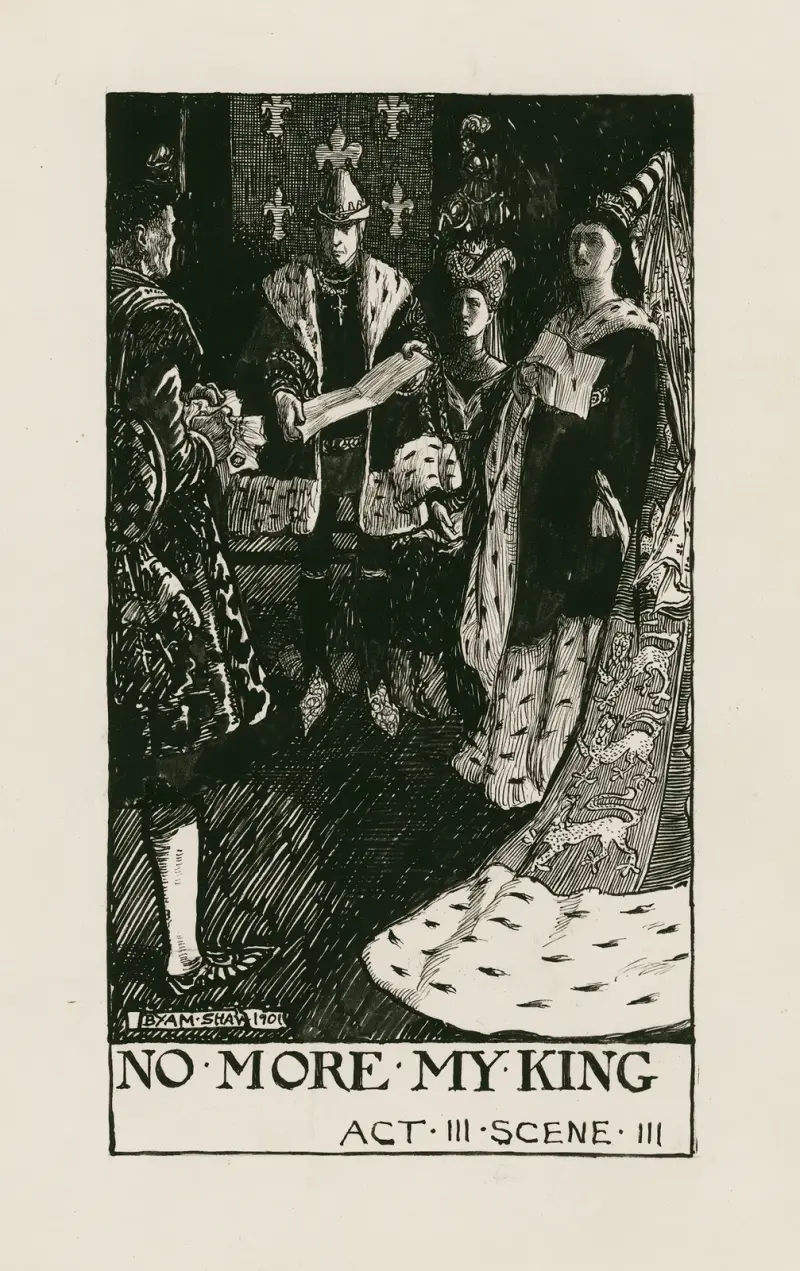 Kung Henrik VI, del 3; No more my king akt III scen III av Byam Shaw