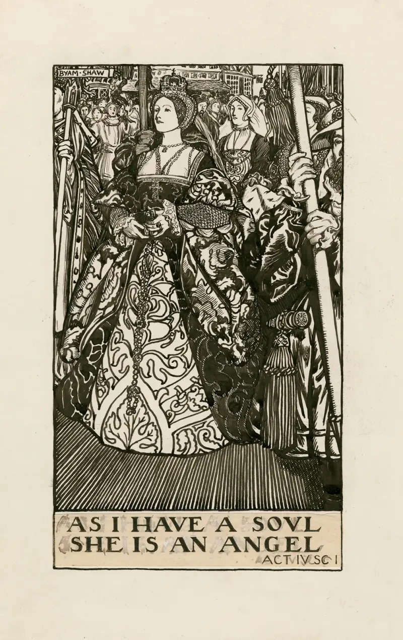 König Heinrich VIII.; So wahr ich eine Seele habe, ist sie ein Engel, Akt IV, Szene I von Byam Shaw