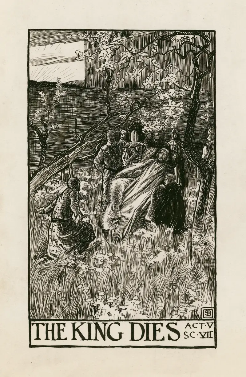 Kung Johan; kungens död akt V scen VII av Byam Shaw