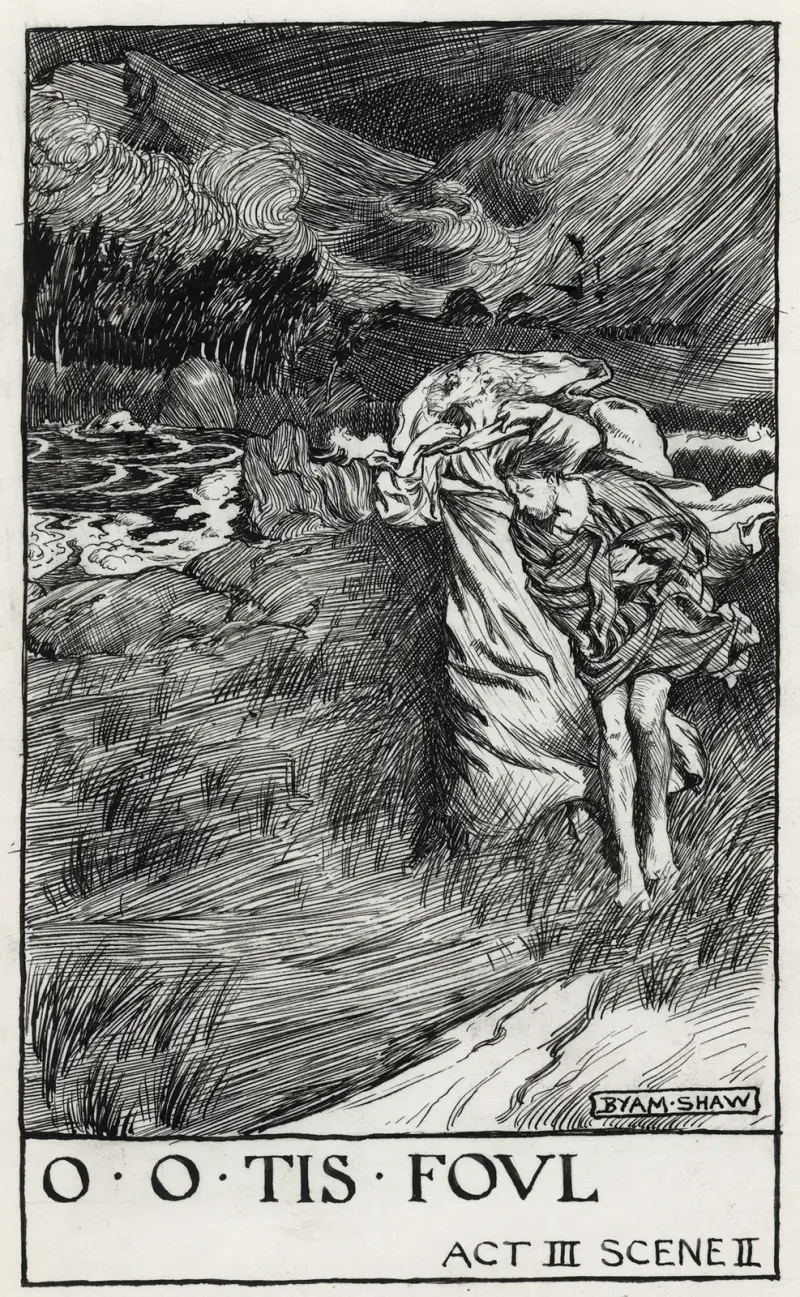 Kung Lear; O, O, tis foul Act III Scene II av Byam Shaw