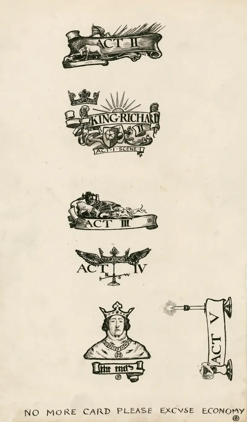 King Richard II; Headings av Byam Shaw