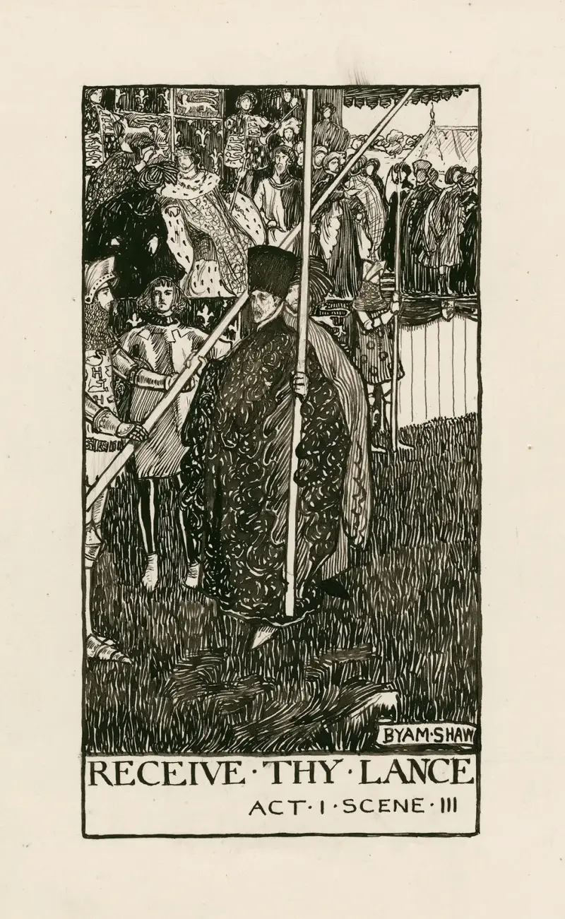 King Richard II; Receive thy lance Act I Scene III av Byam Shaw