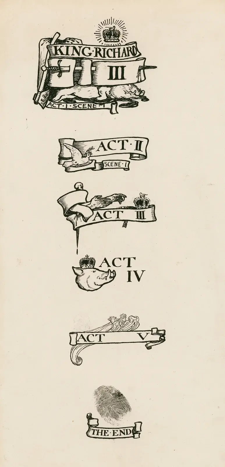 King Richard III; Headings av Byam Shaw