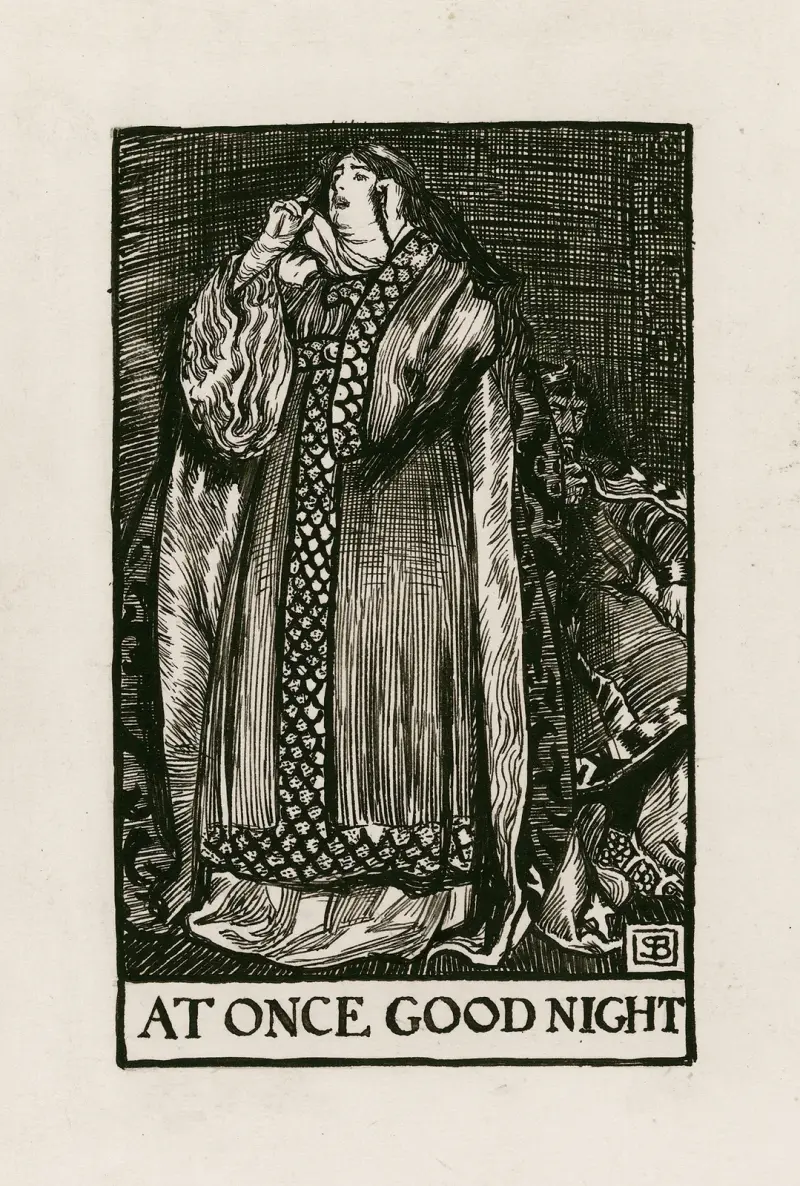 Macbeth; God natt ännu – akt III scen IV av Byam Shaw