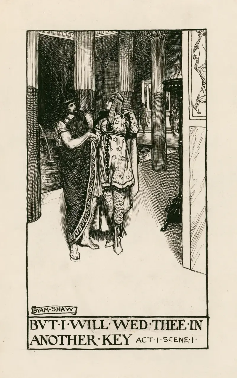 En midsommarnattsdröm; But I will wed thee in another key, akt I scen I av Byam Shaw