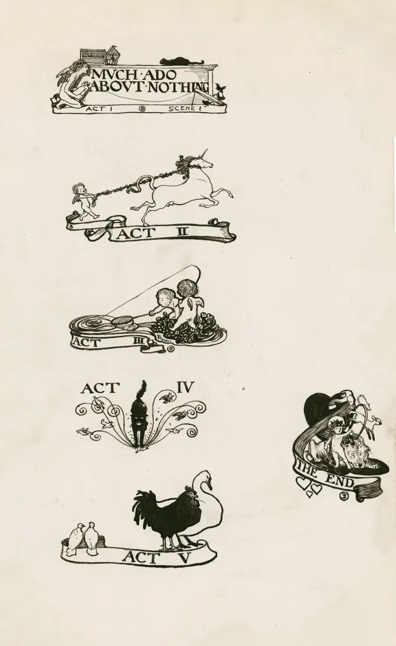 Much ado about nothing; Headings av Byam Shaw