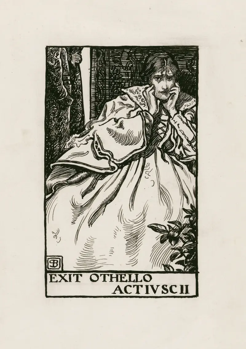 Othello; Exit Othello Act IV Scene II av Byam Shaw