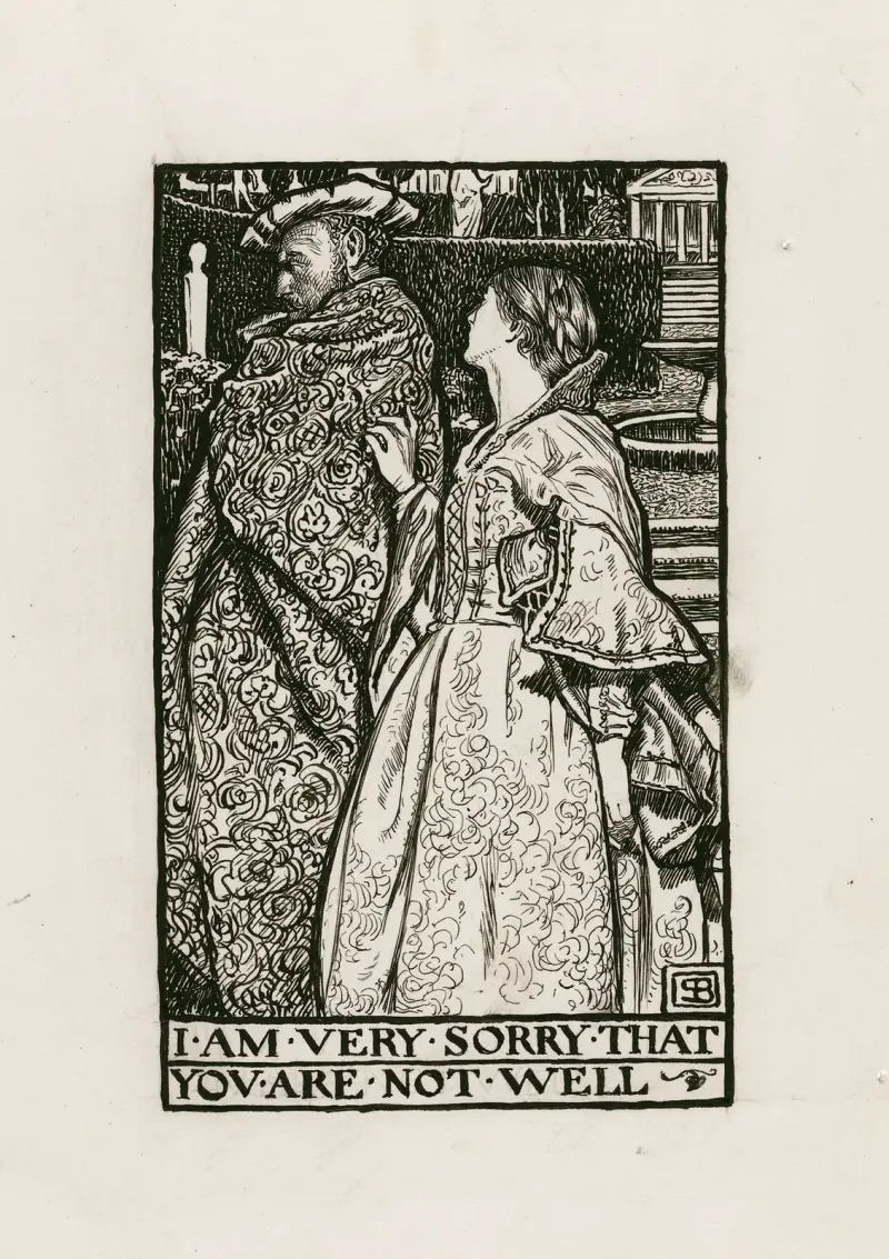 Othello; I am very sorry that you are not well Act III Scene III av Byam Shaw