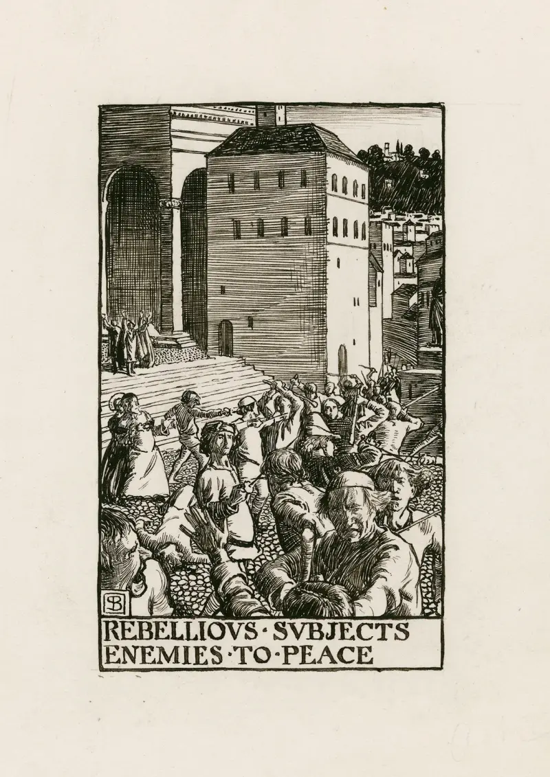 Romeo und Julia; Aufrührerische Untertanen, Feinde des Friedens, Akt I Szene I von Byam Shaw