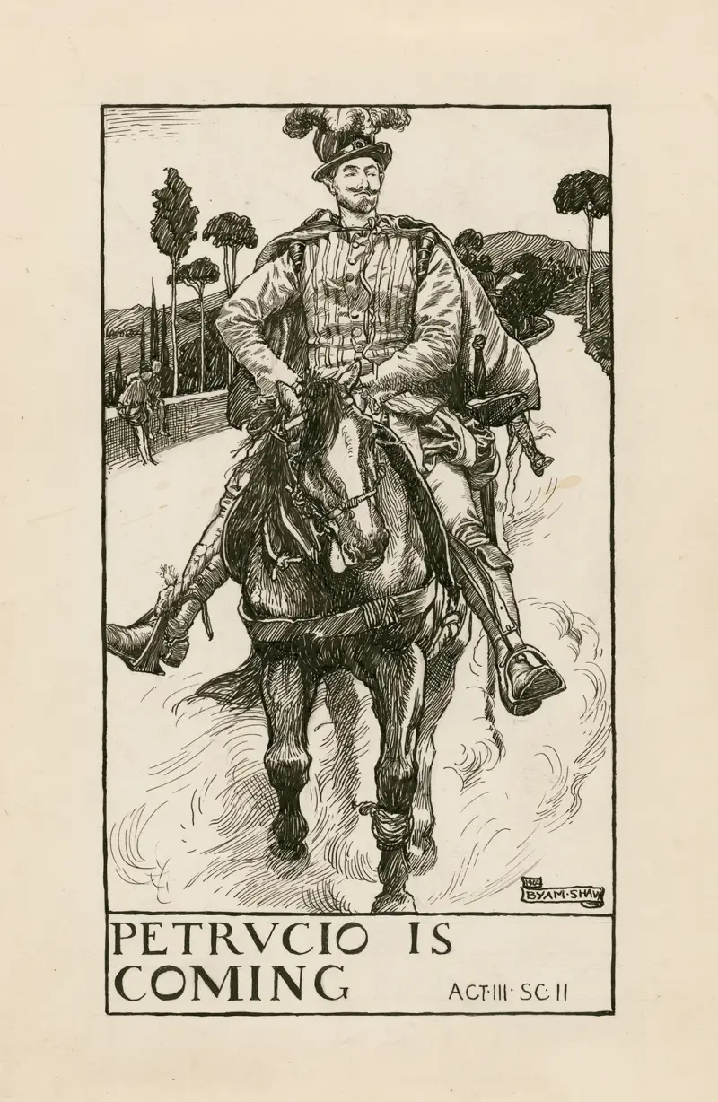 Der Widerspenstigen Zähmung; Petruchio kommt, 3. Akt, 2. Szene von Byam Shaw