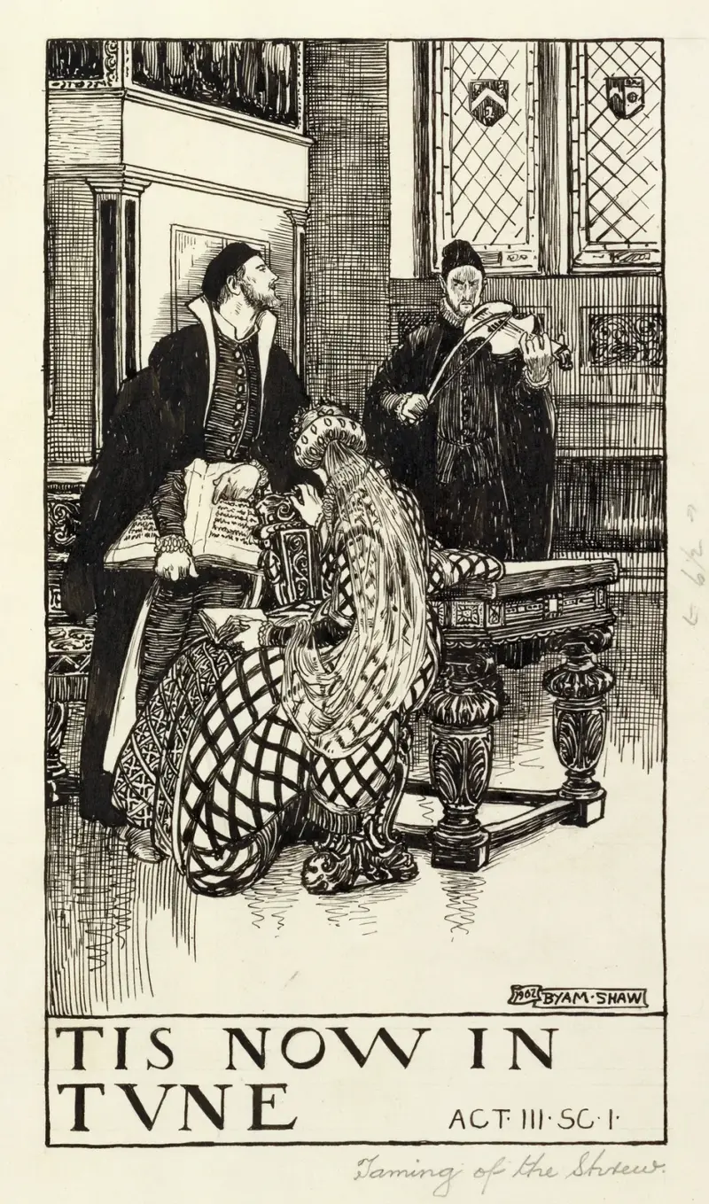 Poskromienie złośnicy; Akt III, scena I, Byam Shaw