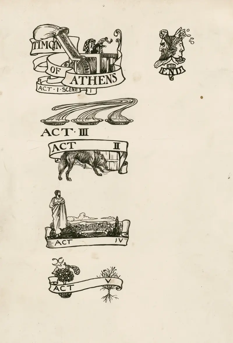 Timon of Athens; Headings av Byam Shaw