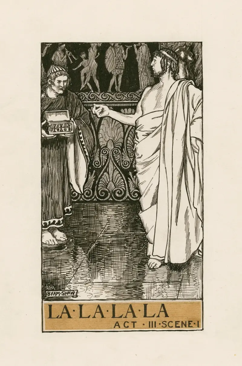 Timon av Aten; La La La La akt III scen I av Byam Shaw
