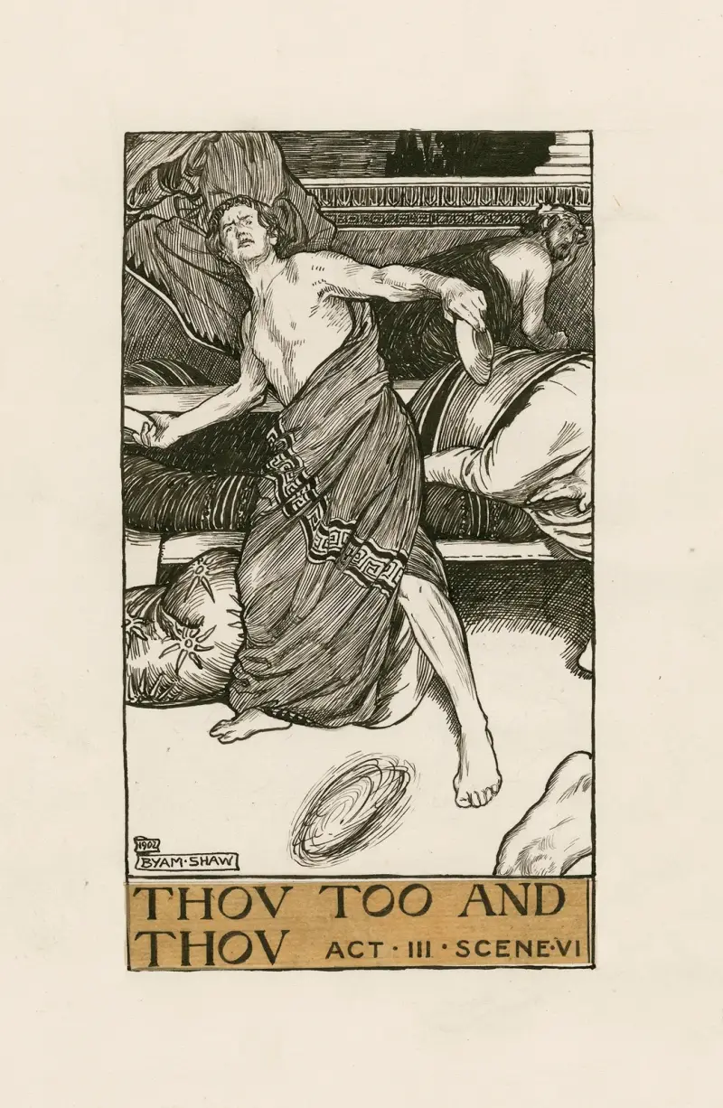 Timon av Aten; Du också och du akt III scen VI av Byam Shaw