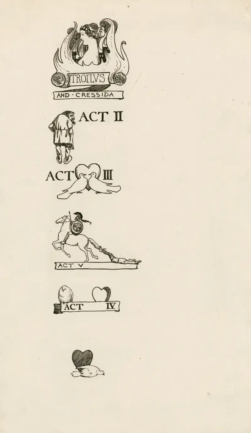 Troilus and Cressida; Headings av Byam Shaw