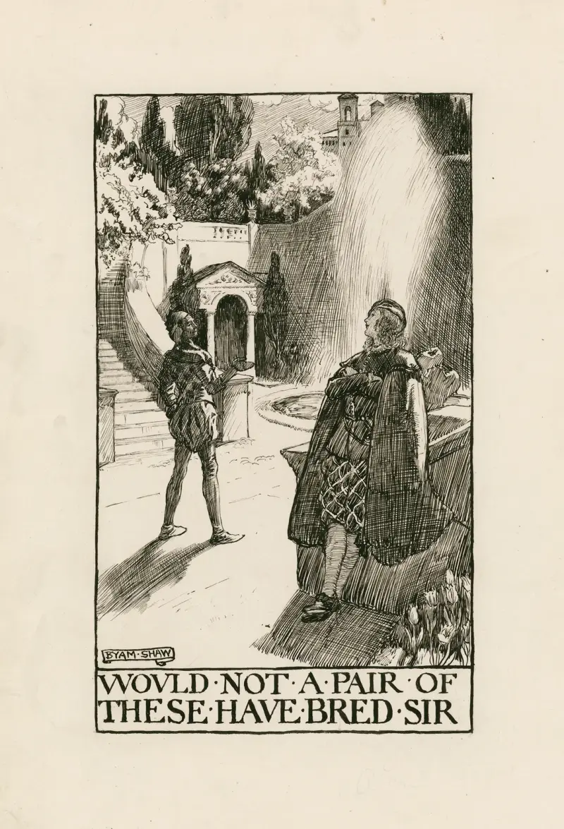 Was, meinst du, würde ein Paar davon nicht gebrütet haben, Sir (Akt III, Szene I) von Byam Shaw