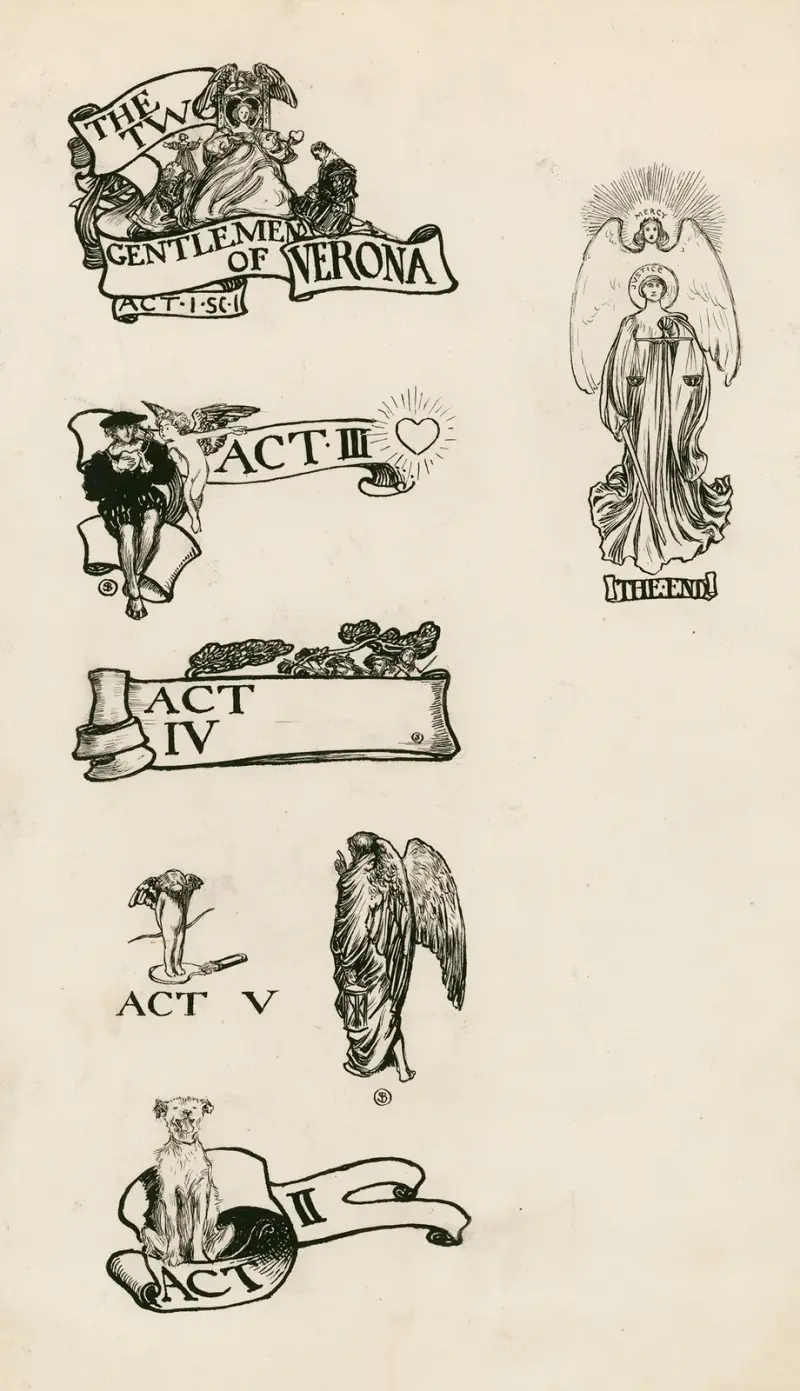 Two gentlemen of Verona; Headings av Byam Shaw