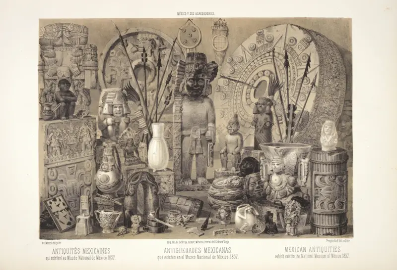 Mexican antiquities, which exist in the National Museum of México, 1857 av C. Castro
