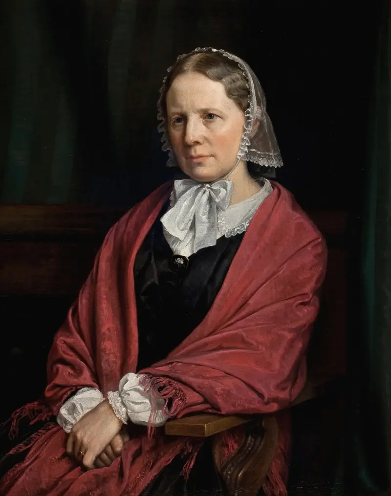 Amalie Elisabeth Freund, f. von Würden. Billedhuggeren H. E. Freunds hustru av P. C. Skovgaard
