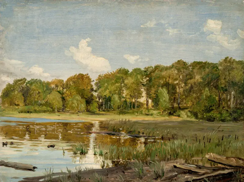 By Lake Gurre, Zealand av P. C. Skovgaard