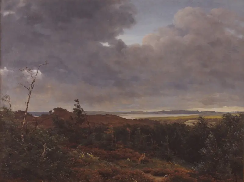View of Frederiksværk from Tisvilde Wood, North Zealand av P. C. Skovgaard