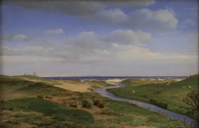 View of the North Coast of Zealand at Dronningmølle av P. C. Skovgaard