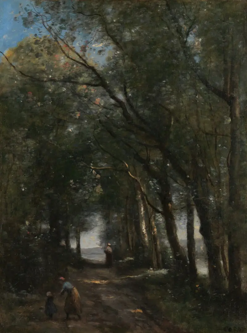 Eine Allee durch die Bäume von Jean-Baptiste-Camille Corot