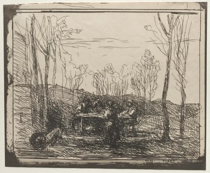 Frühstück auf einer Waldlichtung von Jean-Baptiste-Camille Corot