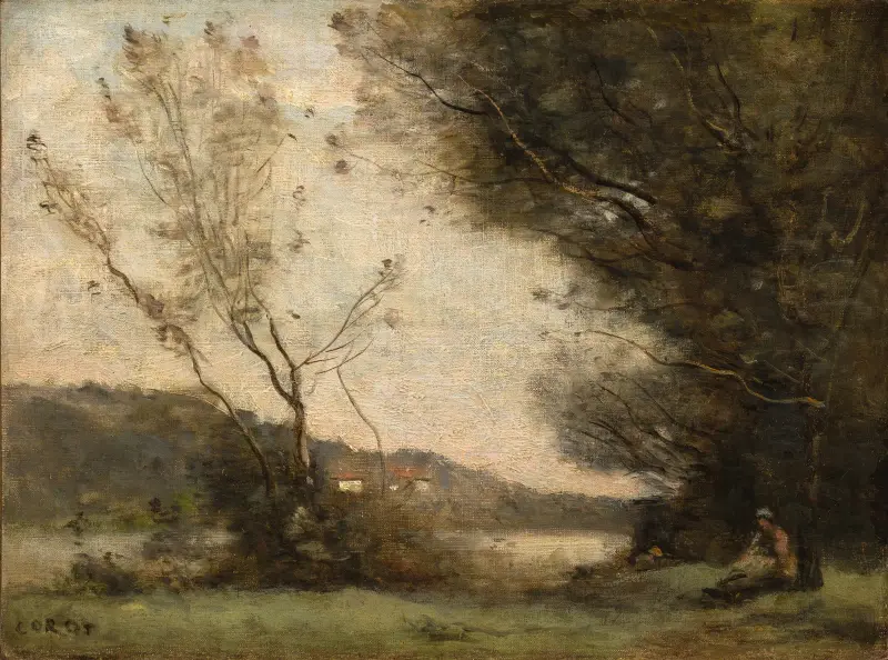 U řeky, Jean-Baptiste-Camille Corot