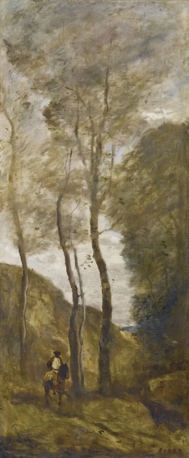 Reiter in einer Schlucht von Jean-Baptiste-Camille Corot