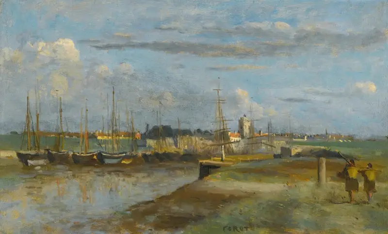 Dunkerque; der Hinterhafen von Jean-Baptiste-Camille Corot
