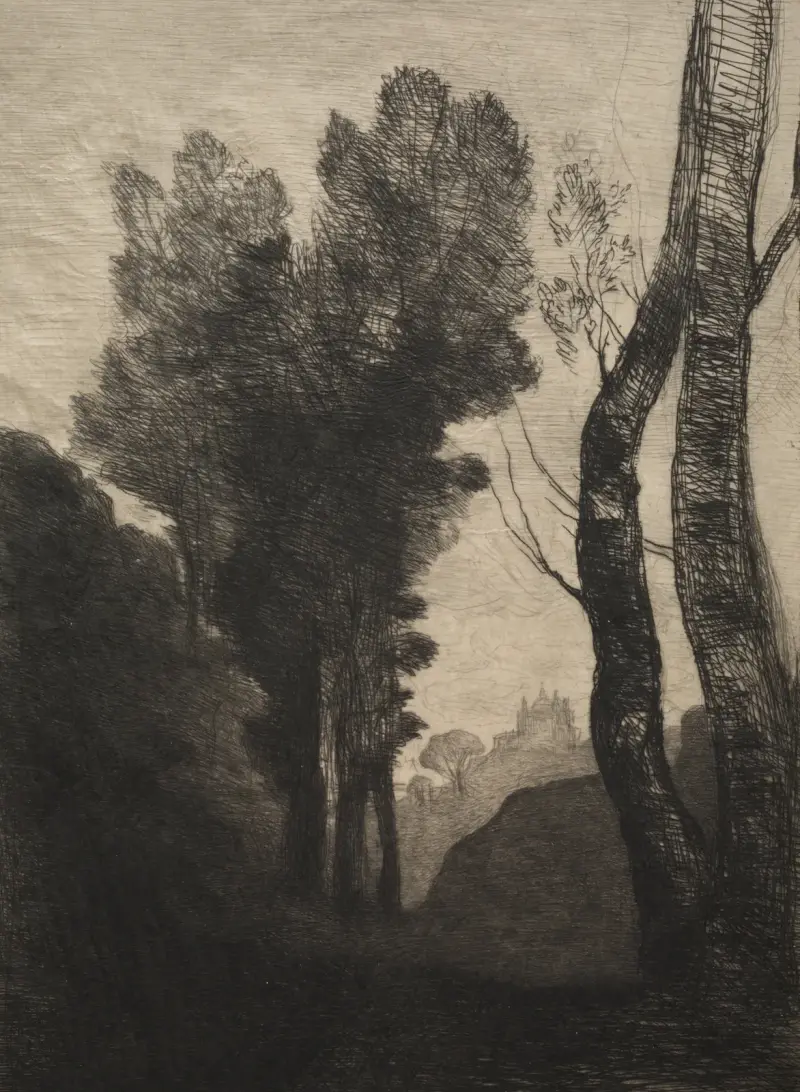 Environs of Rome av Jean-Baptiste-Camille Corot
