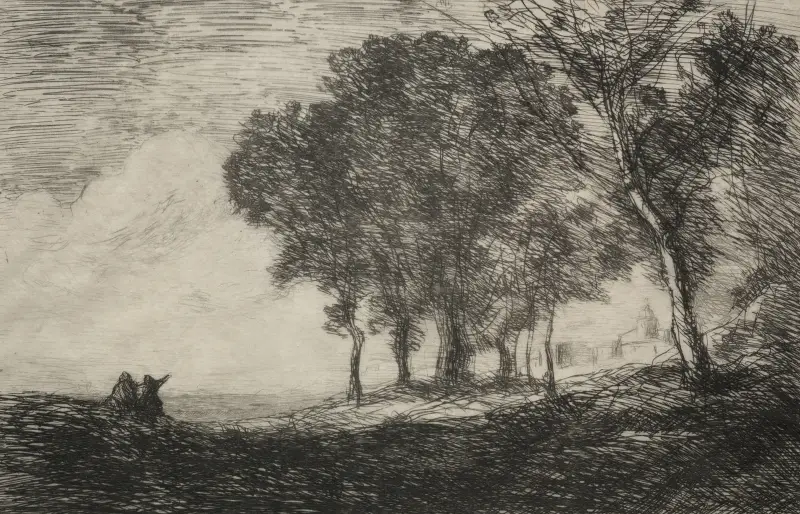 Italienische Landschaft, 1865 von Jean-Baptiste-Camille Corot
