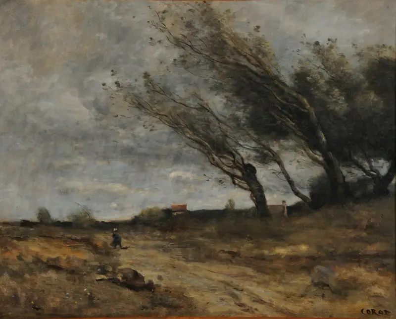 Der Windstoß von Jean-Baptiste-Camille Corot