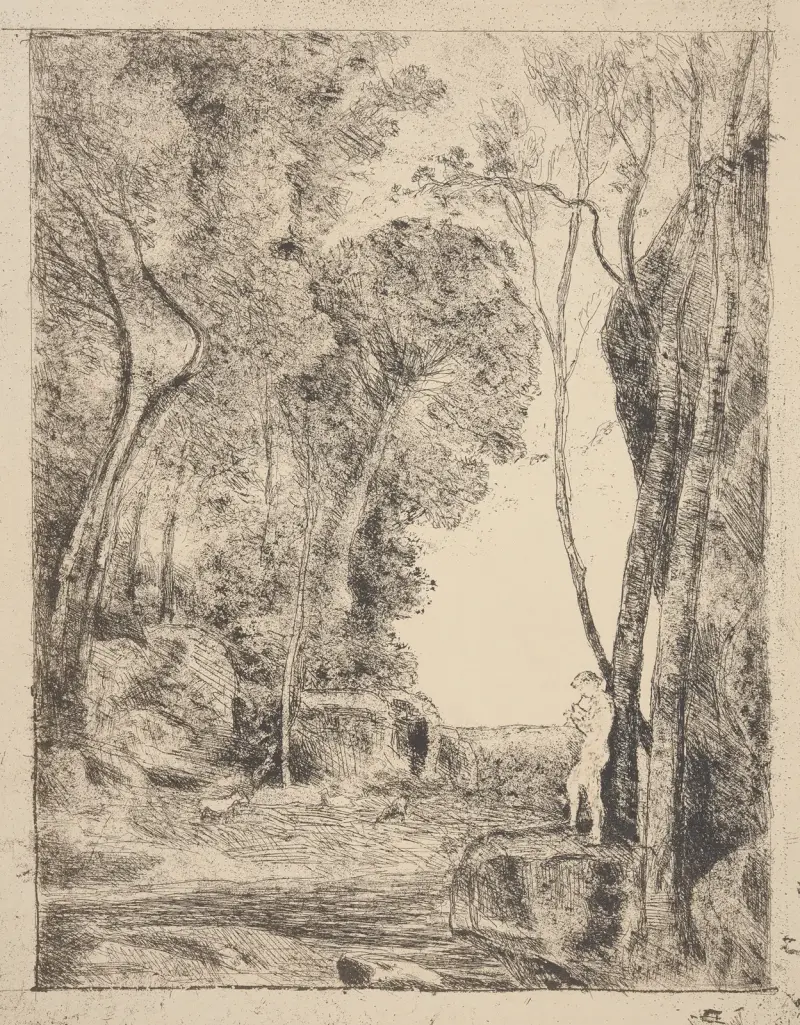 Der kleine Hirte von Jean-Baptiste-Camille Corot