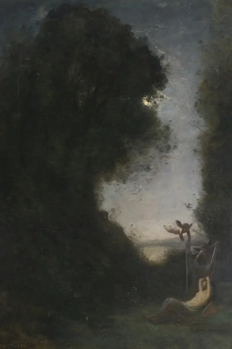 Le Sommeil de Diane av Jean-Baptiste-Camille Corot