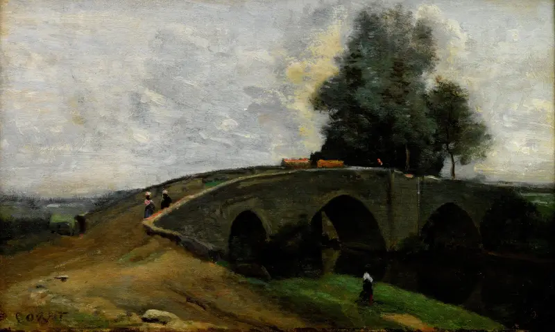Le vieux pont av Jean-Baptiste-Camille Corot